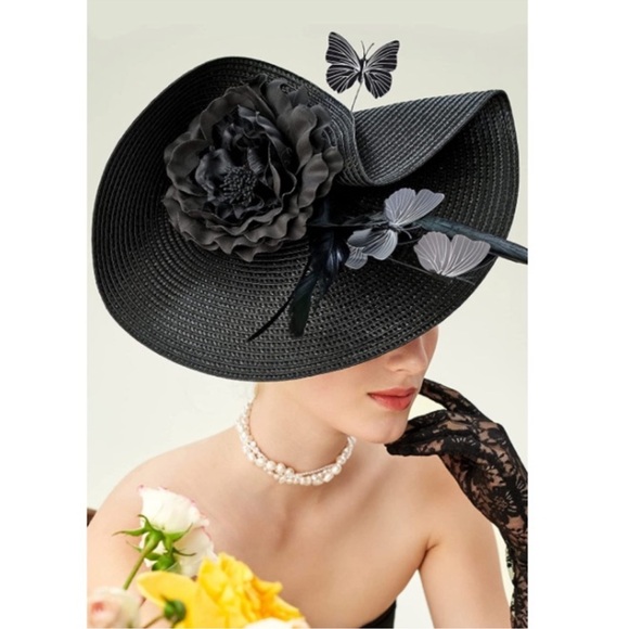 Tea Party Fascinator Kentucky Derby Folded Hat Fascinator Pillbox Hat Headband - Picture 4 of 7